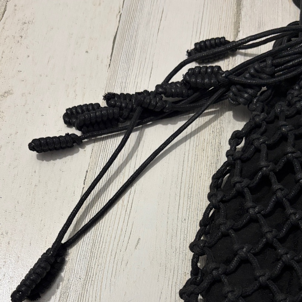 Monserat De Lucca Black Knotted Shoulder Bag - Picture 3 of 13